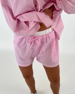 MARGARET shorts, lyserød/hvid