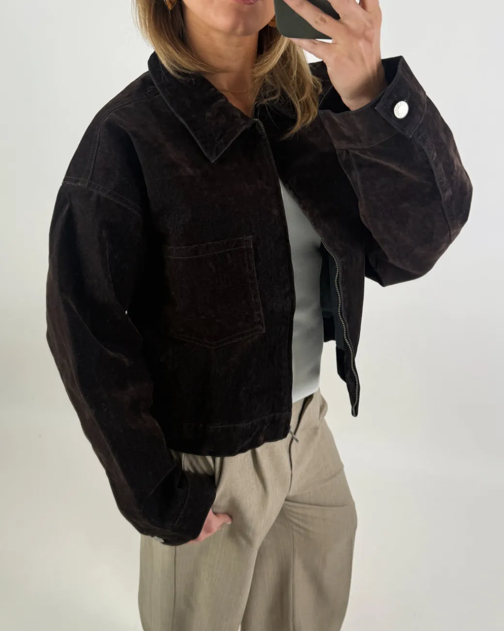 MIA denim jakke, brun