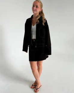 MIA denim nederdel, brun