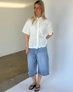 MILLIE kortærmet skjorte, hvid