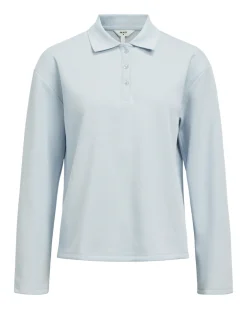 MILLIE polo bluse, lyseblå
