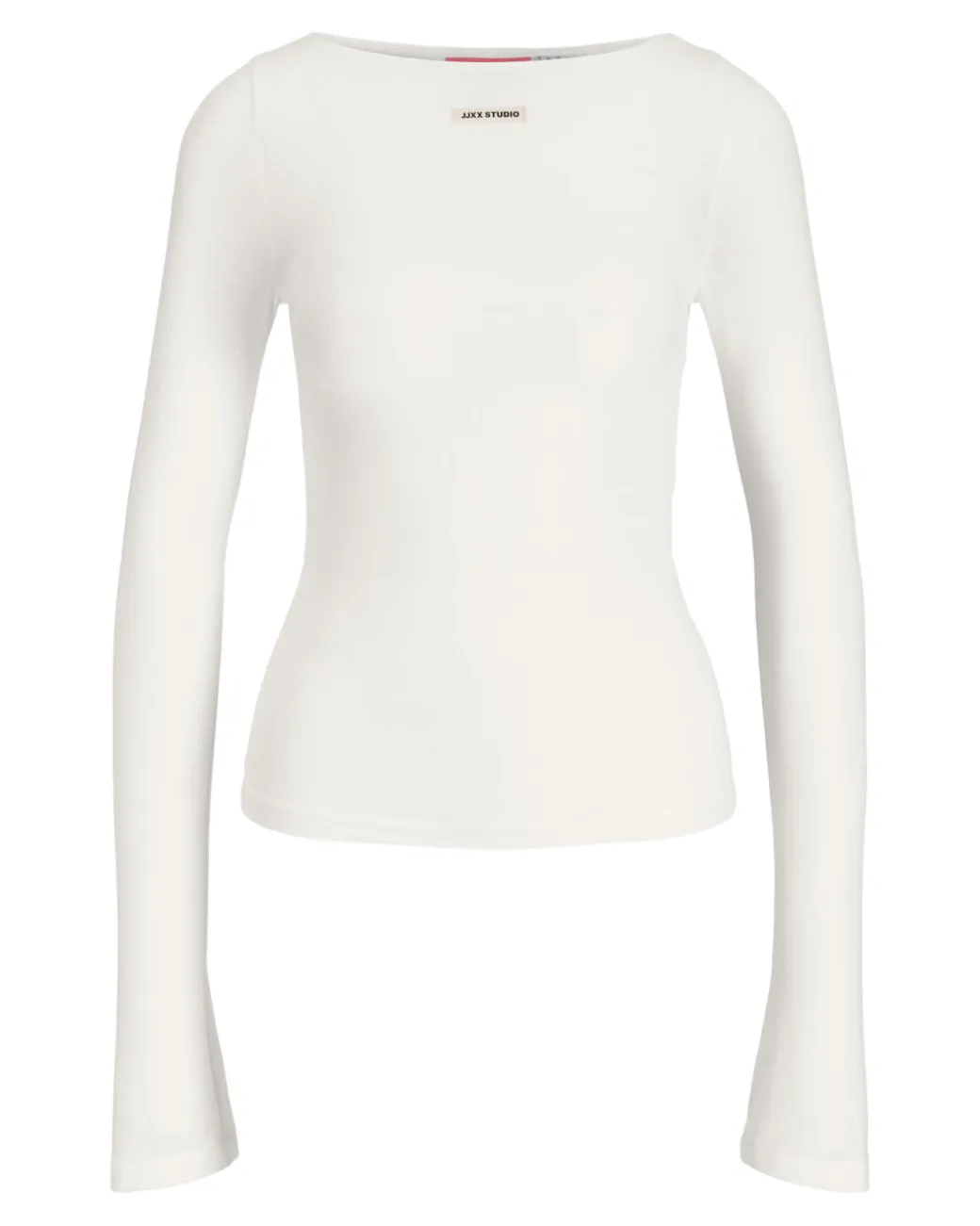 MINA boatneck bluse, hvid