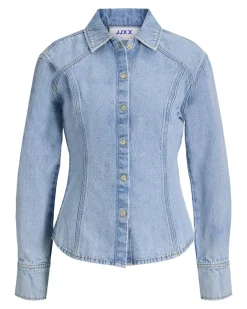 MINA denim skjorte, lyseblå
