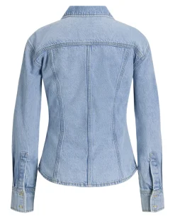 MINA denim skjorte, lyseblå