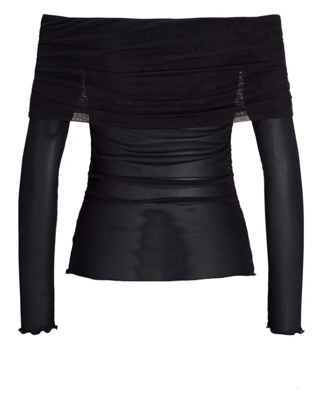 MINNA off shoulder bluse, sort