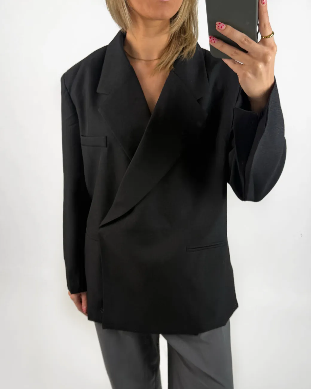 MIRABEL oversized blazer, sort