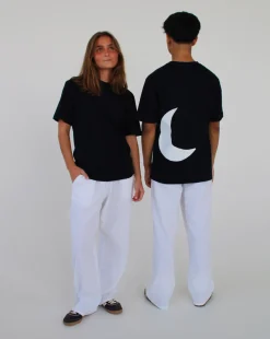 MÅNE t-shirt, navy/hvid