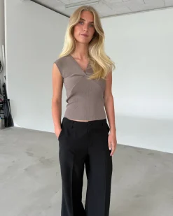 MONICA strik top, kaki