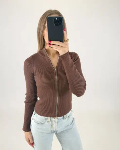 MONIKA bluse, brun