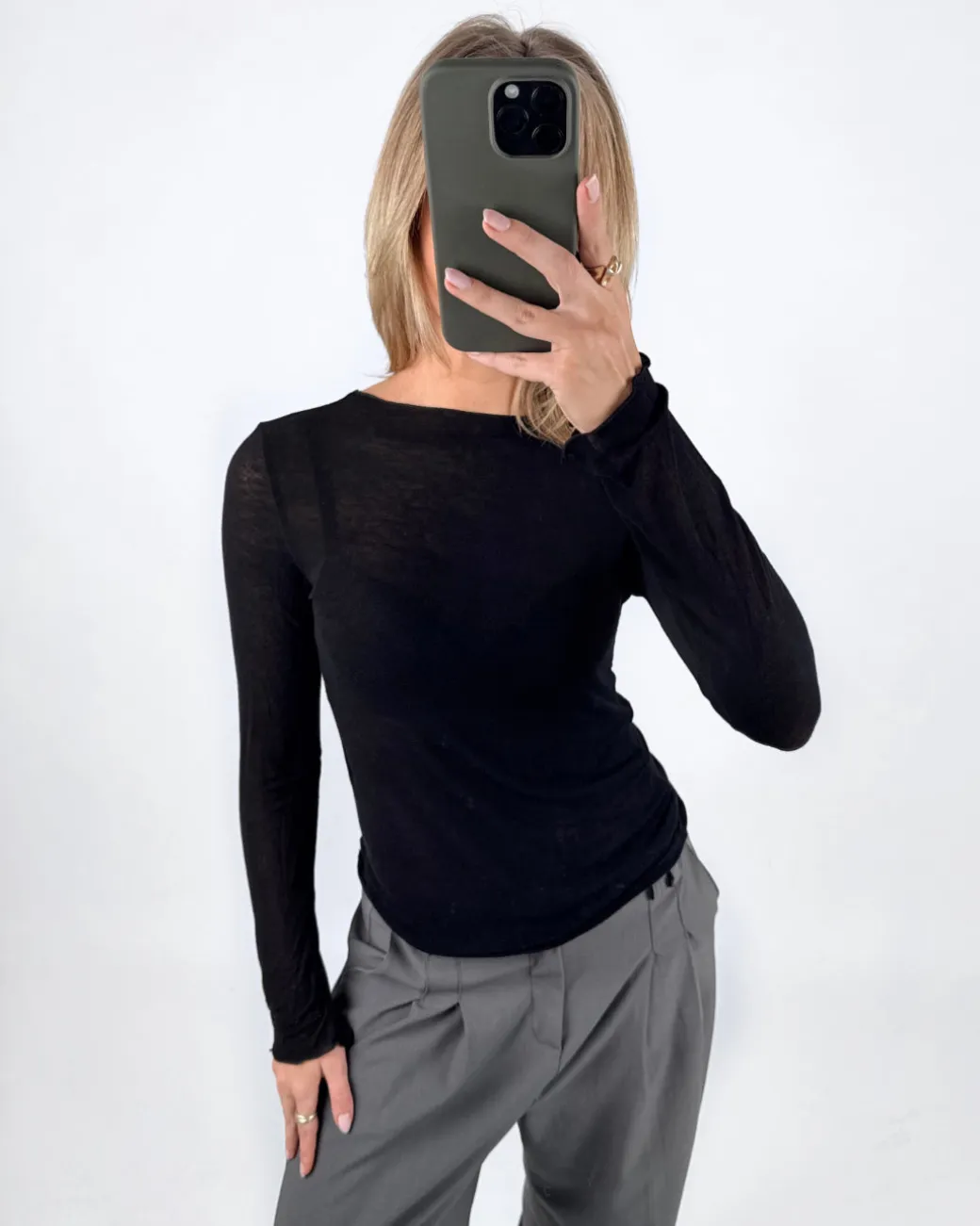 NANCY bluse, sort