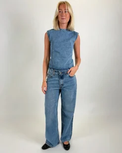 NANNA wide leg jeans, blå