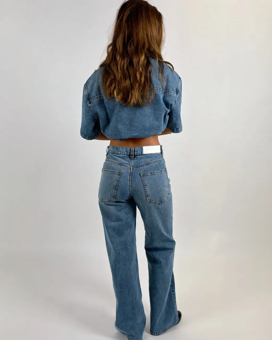 NANNA wide leg jeans, blå