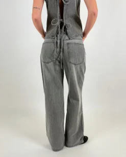 NANNA wide leg jeans, grå