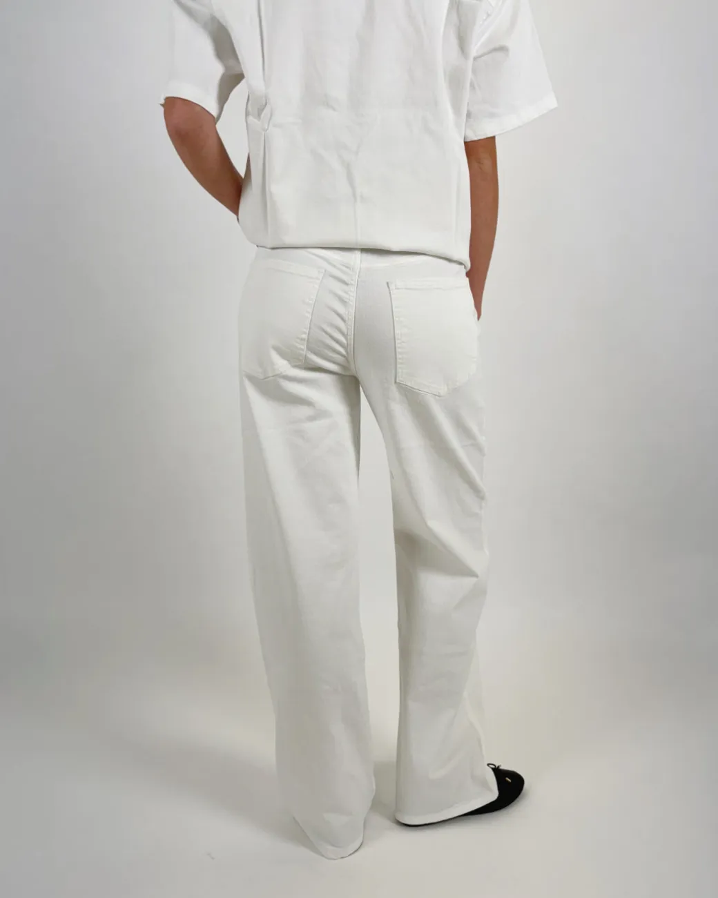 NANNA wide leg jeans, hvid