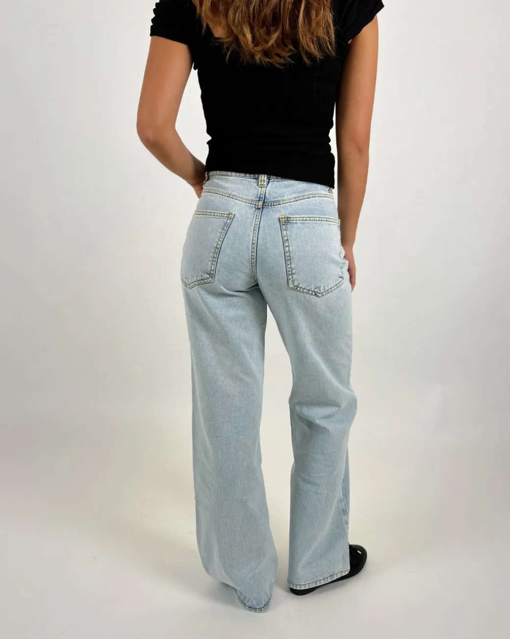 NANNA wide leg jeans, lyseblå