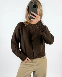 NATALIE strik cardigan, brun