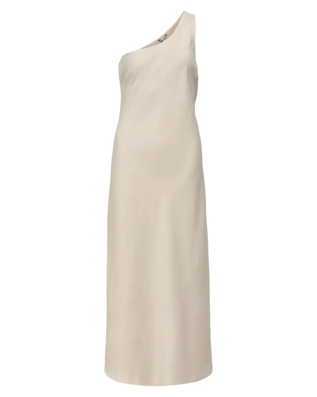 NAT one shoulder kjole, beige