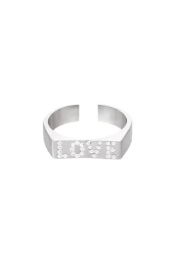 NEW LOVE ring, sølvfarvet