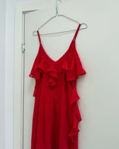 NICOLE maxi kjole, rød
