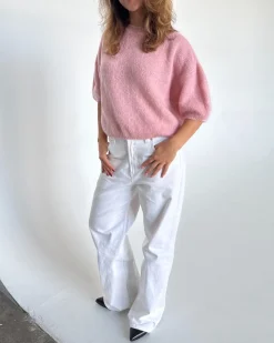 POPPY kortærmet strik, lyserød