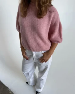 POPPY kortærmet strik, lyserød