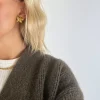 RACHEL øreringe, guldfarvet