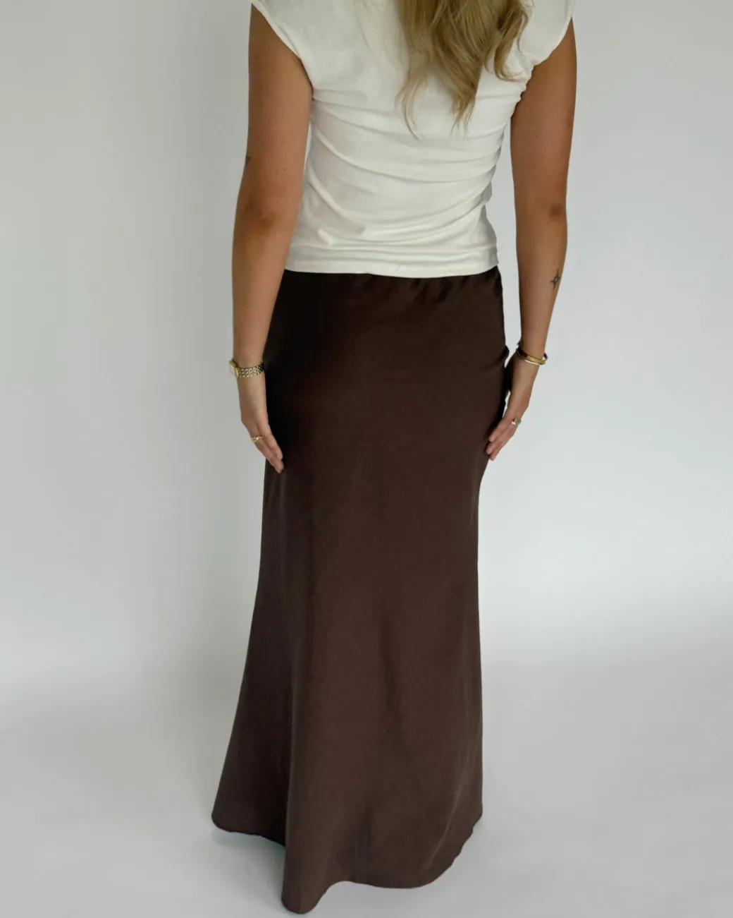 RAQUEL maxi nederdel, brun