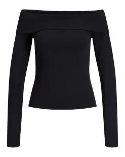 REMI off shoulder strik, sort