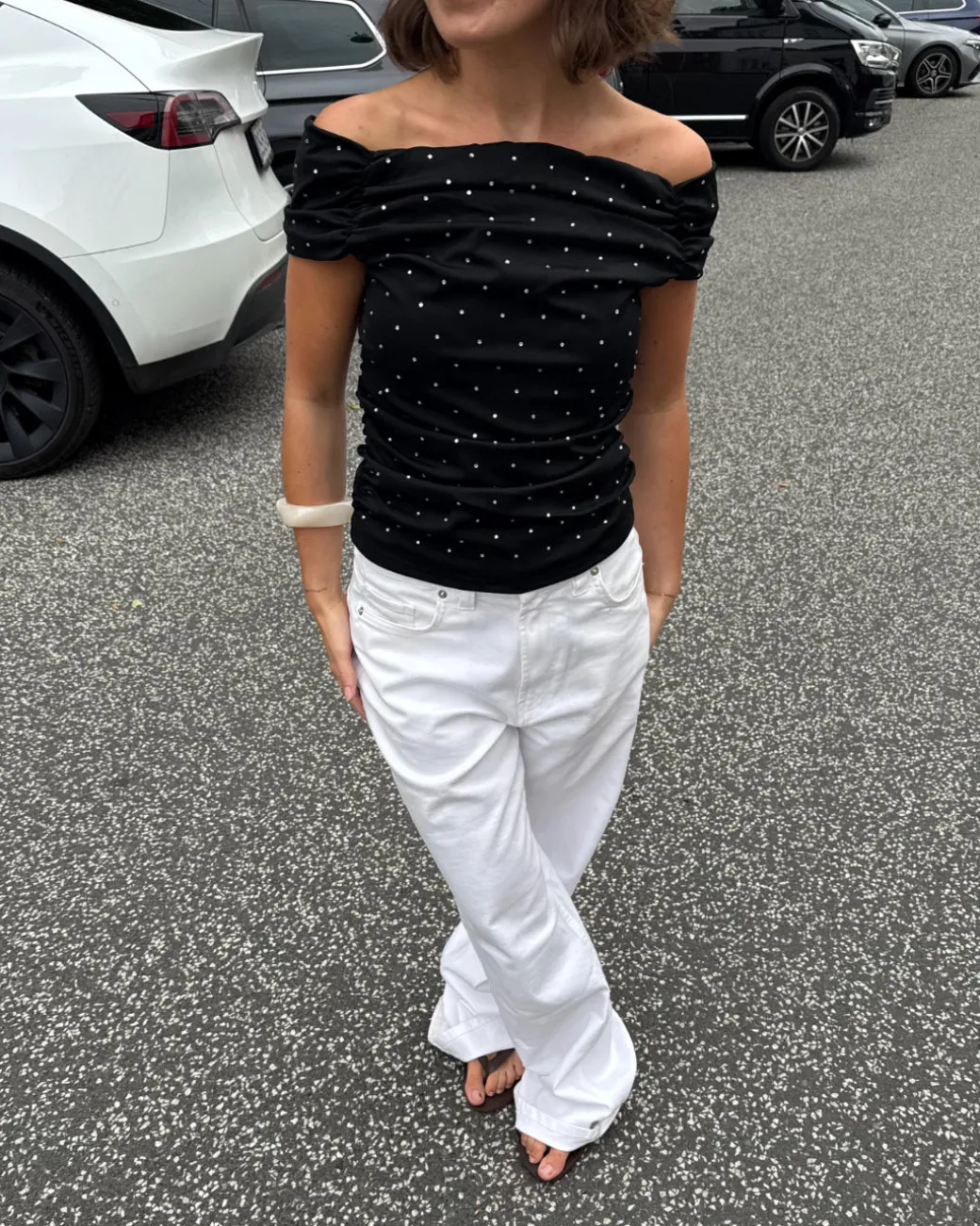 REYA top, sort