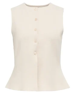 REYNARD strik vest, beige
