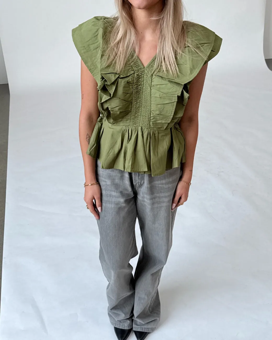 RIKKE flæsetop, army