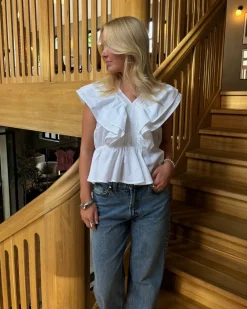 RIKKE flæsetop, hvid