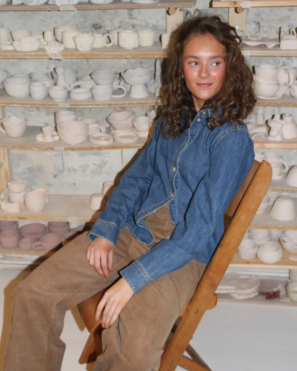 ROSE denim skjorte, mørkeblå