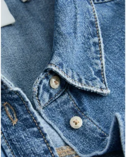 ROSE denim skjorte, mørkeblå