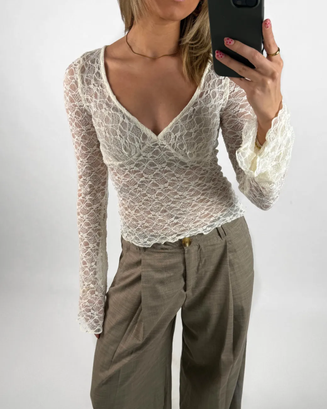 SAFIRA blonde bluse, creme