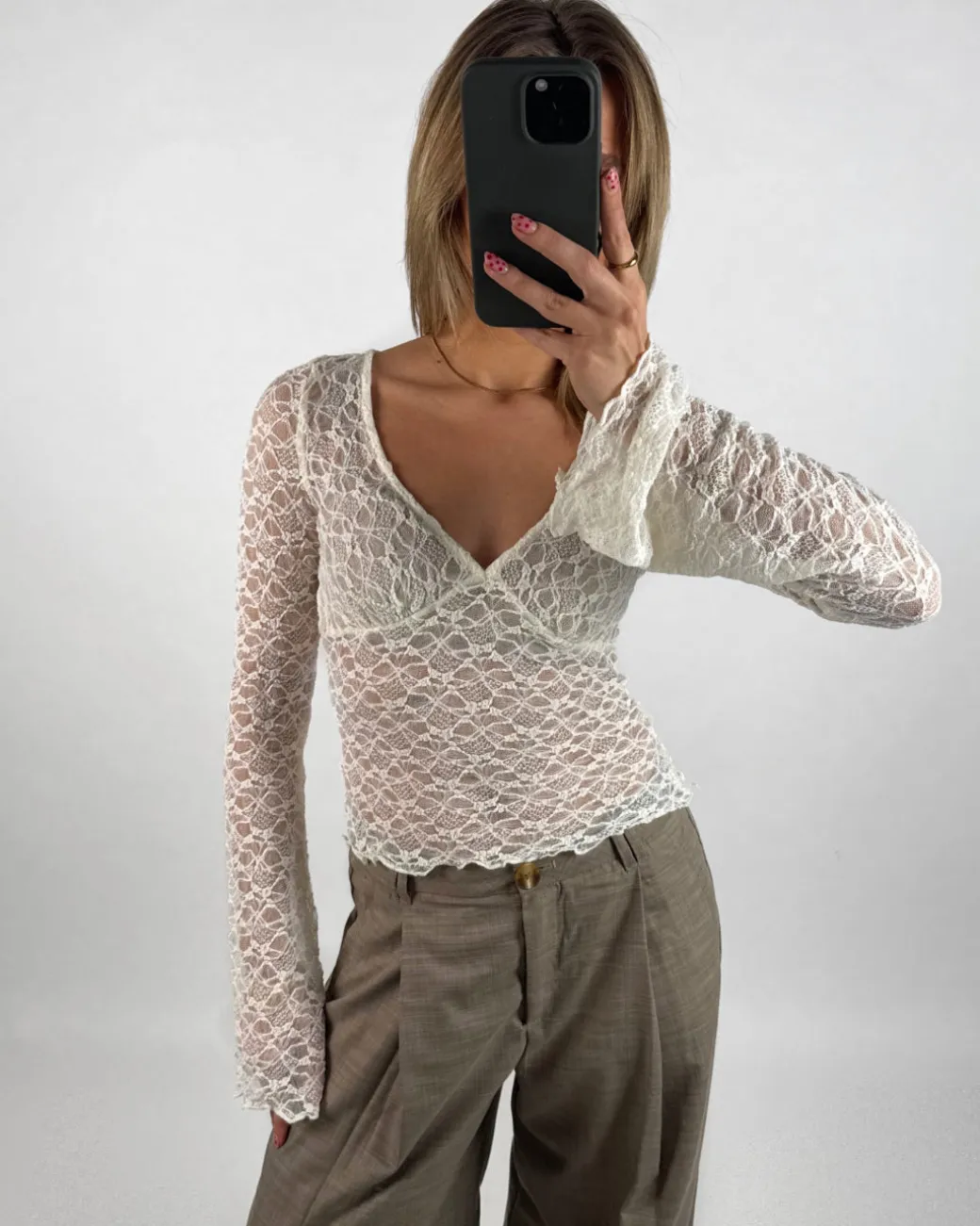 SAFIRA blonde bluse, creme