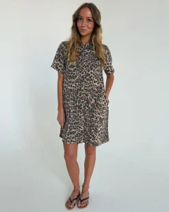 SARAH kjole, leopard
