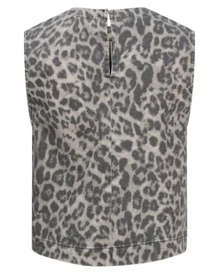 SARAH leopard top, grå