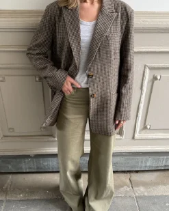SARAI oversized blazer, brun