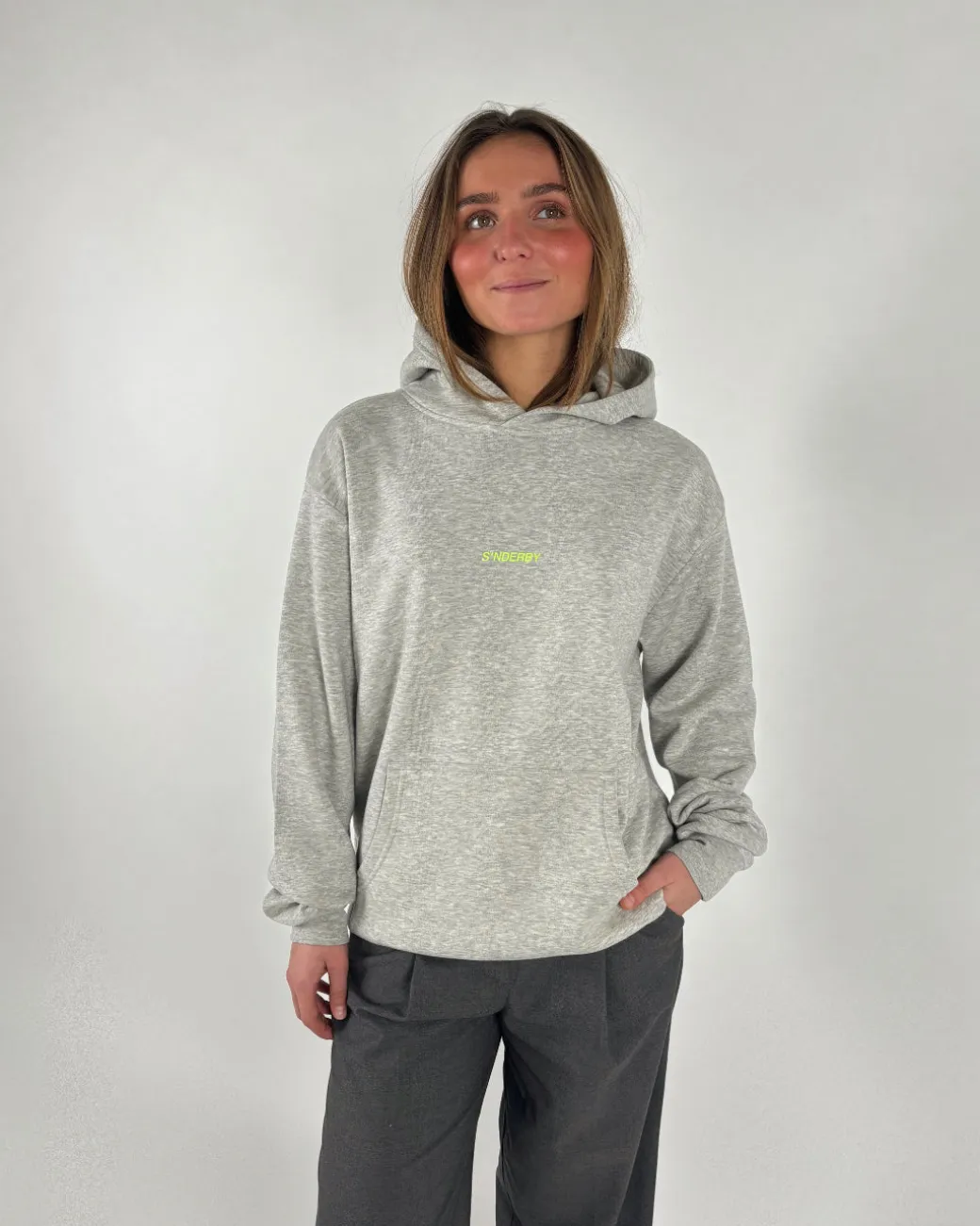 SNDERBY hoodie, grå/grøn