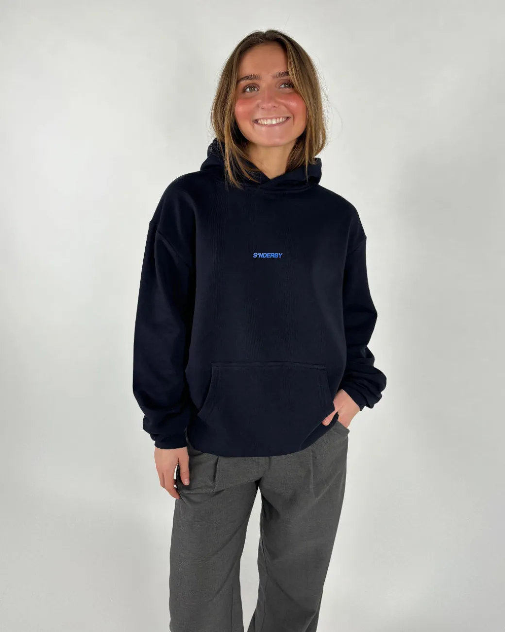 SNDERBY hoodie, navy/blå