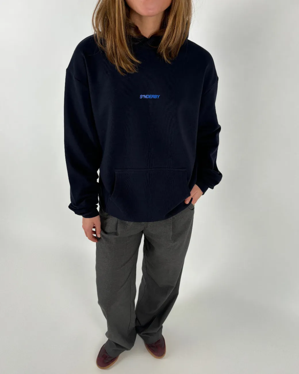 SNDERBY hoodie, navy/blå