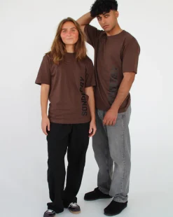 SØNDERBY t-shirt, brun/sort