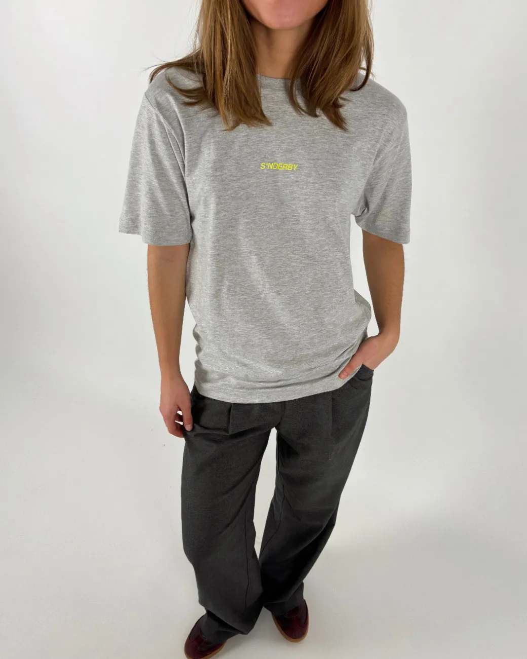 SNDERBY t-shirt, grå/gul