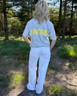 SNDRB t-shirt, grå/gul