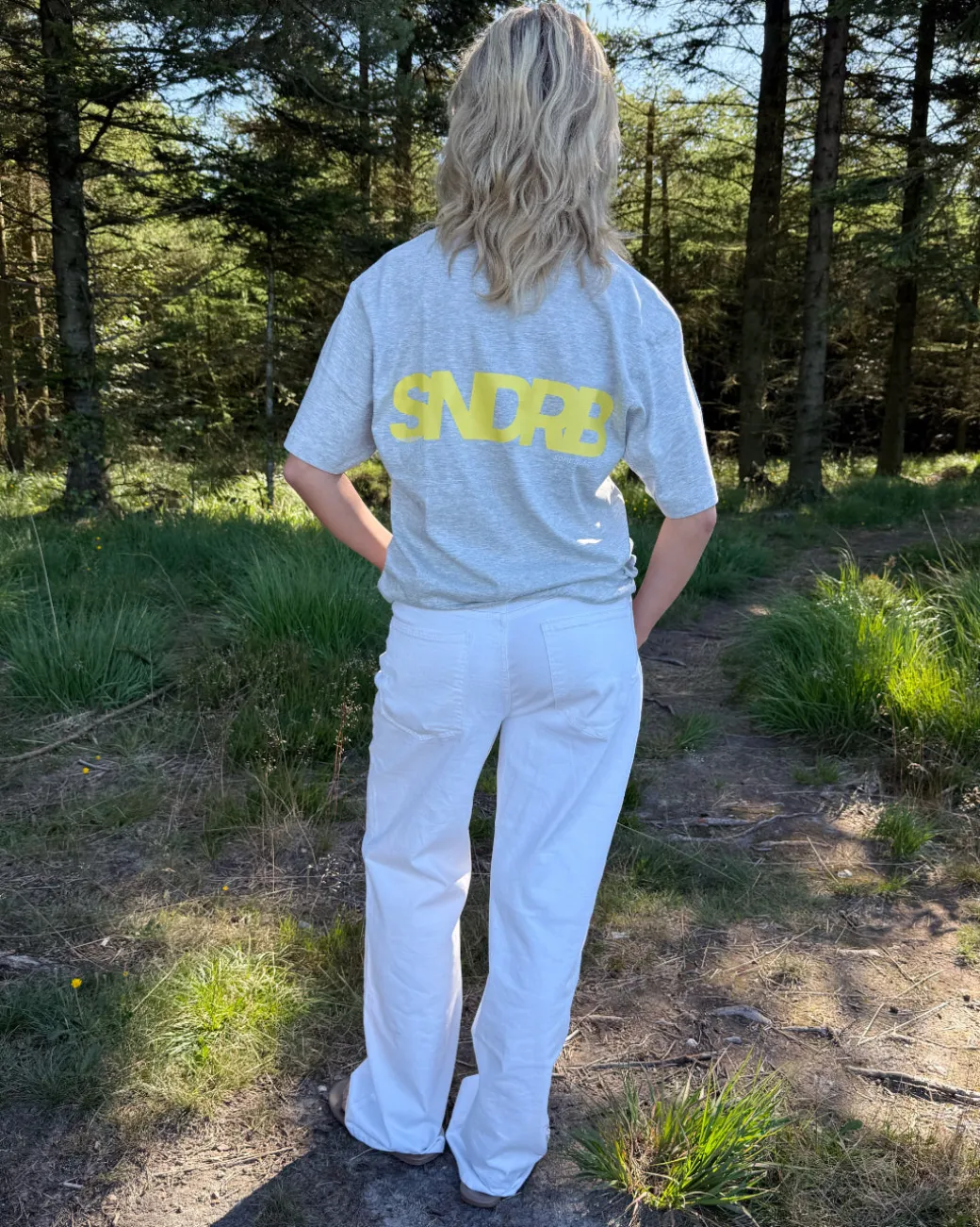 SNDRB t-shirt, grå/gul