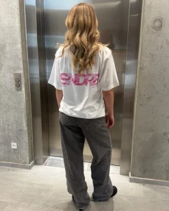 SNDRB t-shirt, hvid/lyserød camouflage