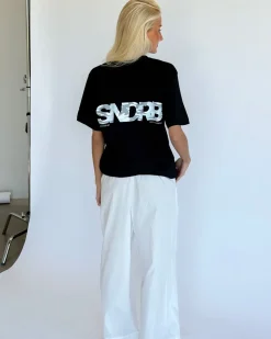 SNDRB t-shirt, navy/grå camouflage