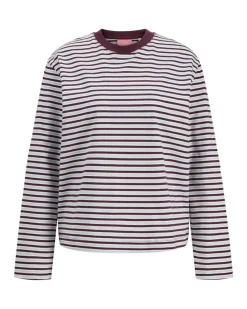 SOPHIA long sleeve, bordeaux/lyseblå