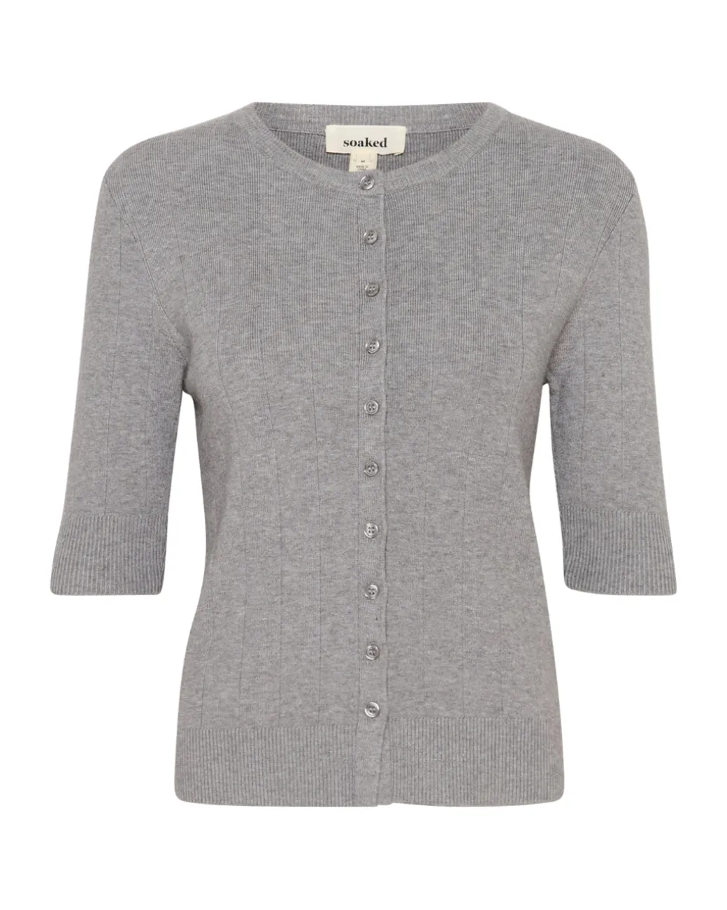 SPINA kortærmet cardigan, grå